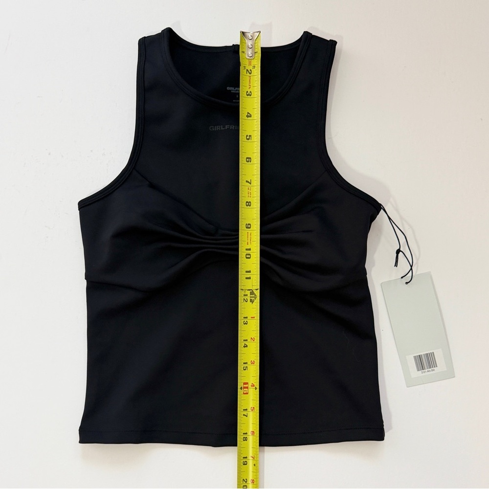 Girlfriend Collective Twist Top Quinn Tank Black Small - Picture 4 of 6